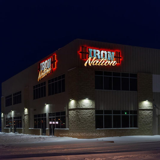Lit Channel Letters on Raceway - Exterior Signage