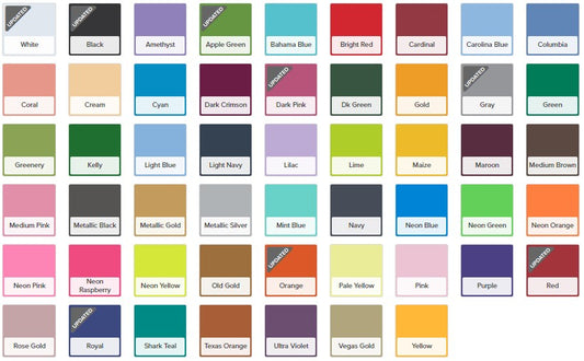 Heat Transfer Vinyl - UltraWeed Colors