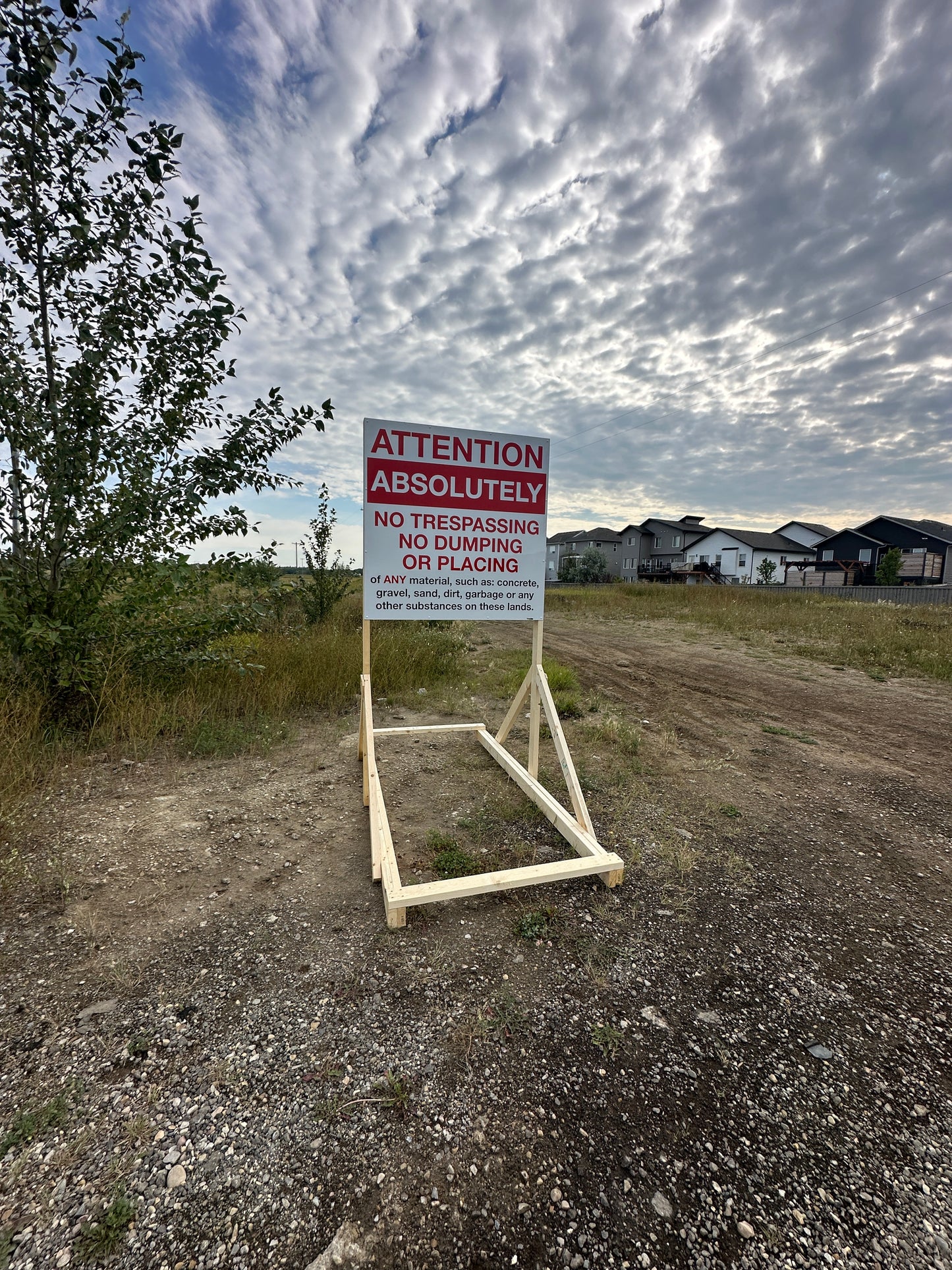 4ft x 4ft Wood Frame Stilt Sign
