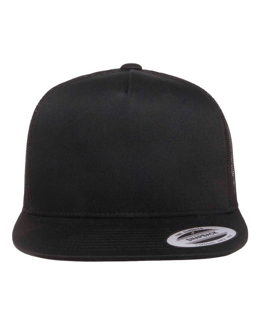 Hats - Flat Brim - 5 Panel Classic Trucker Snapback (Mesh Back)
