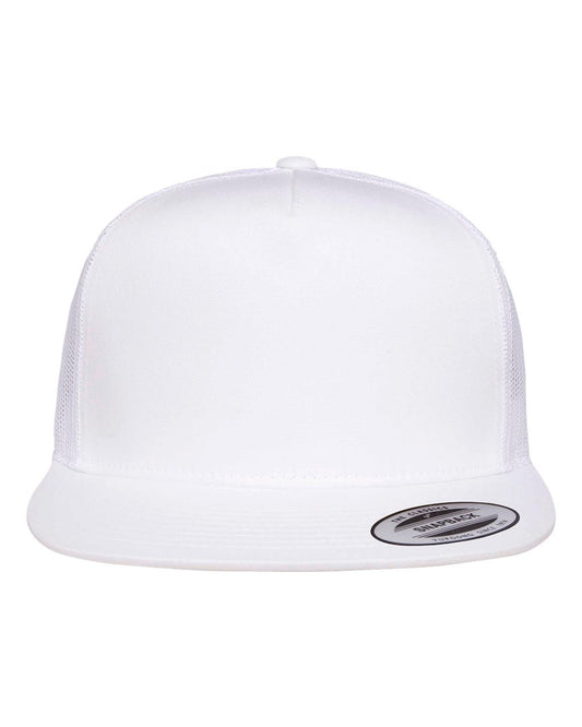 Hats - Flat Brim - 5 Panel Classic Trucker Snapback (Mesh Back)
