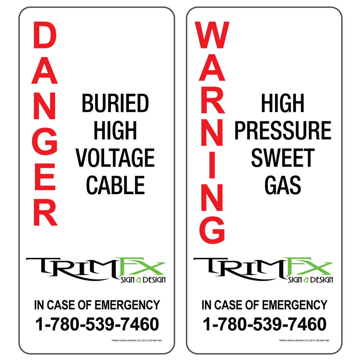 Aluminum Riser Signs - 6"x14"